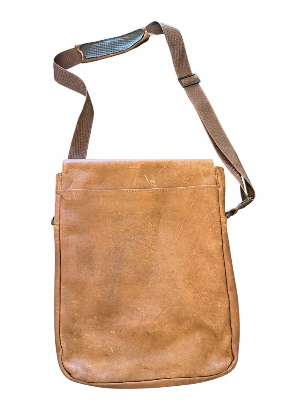 Waterfield Men's Brown Leather Crossbody 17in large Messenger Bag